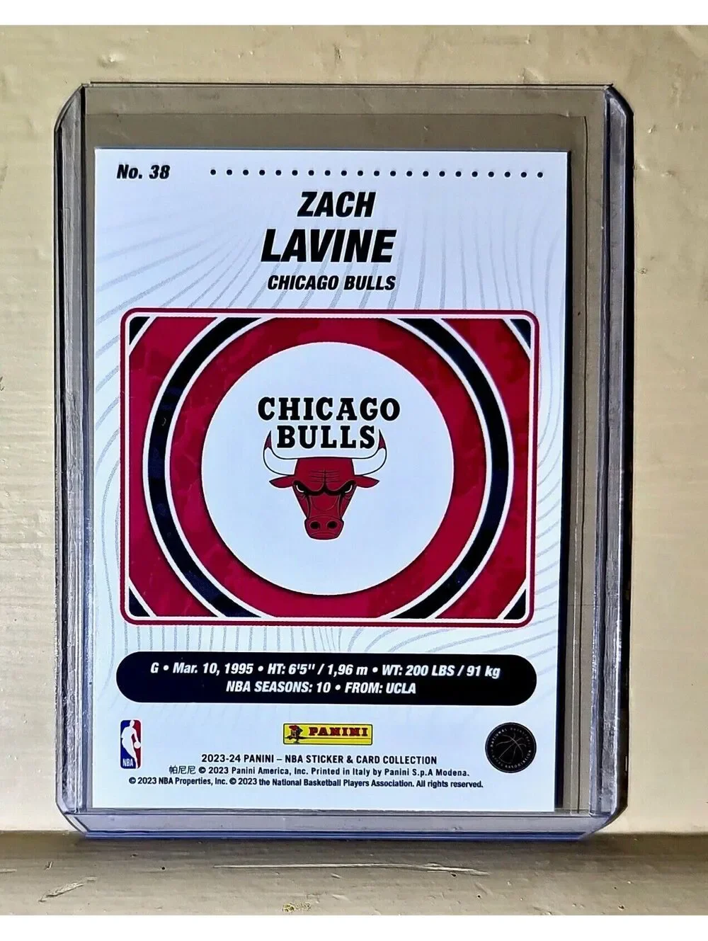 Zach Lavine 2023-24 Panini NBA Basketball #38 Card Chicago Bulls